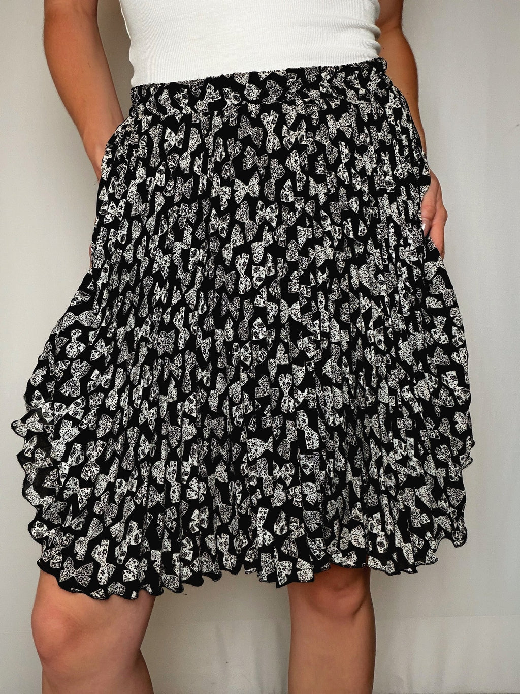 Jupe fluide à motifs M/L vintage