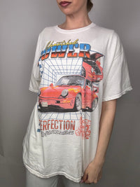Tee shirt racing blanc L vintage