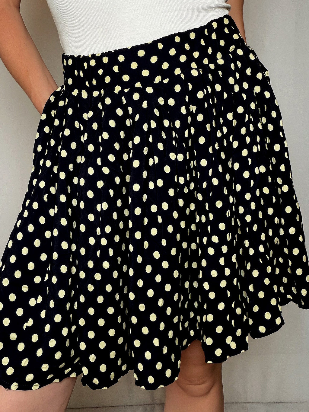 Jupe fluide polka dots M/L vintage