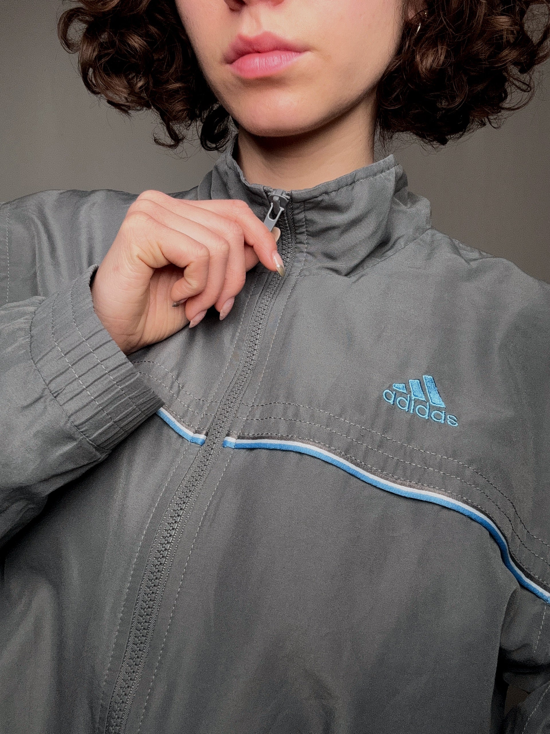 Veste d'été grise adidas XL vintage