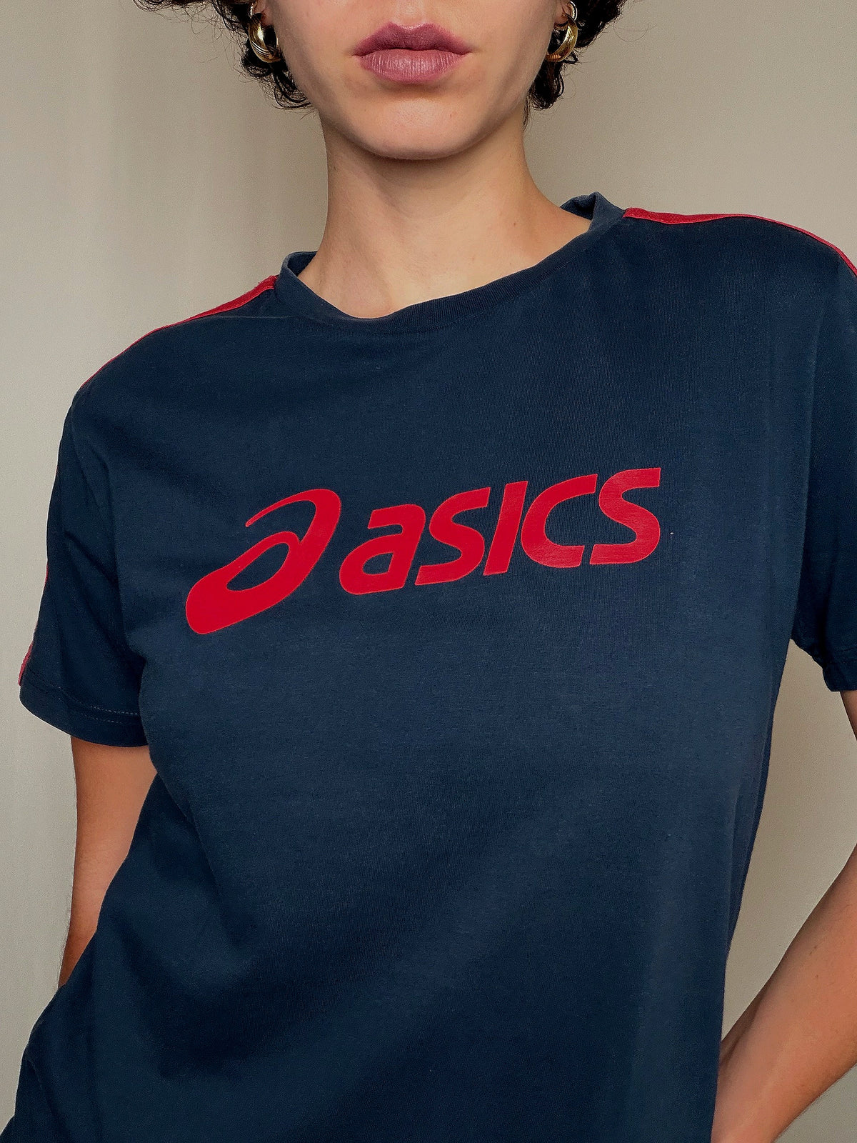 Tee shirt Asics marine M vintage