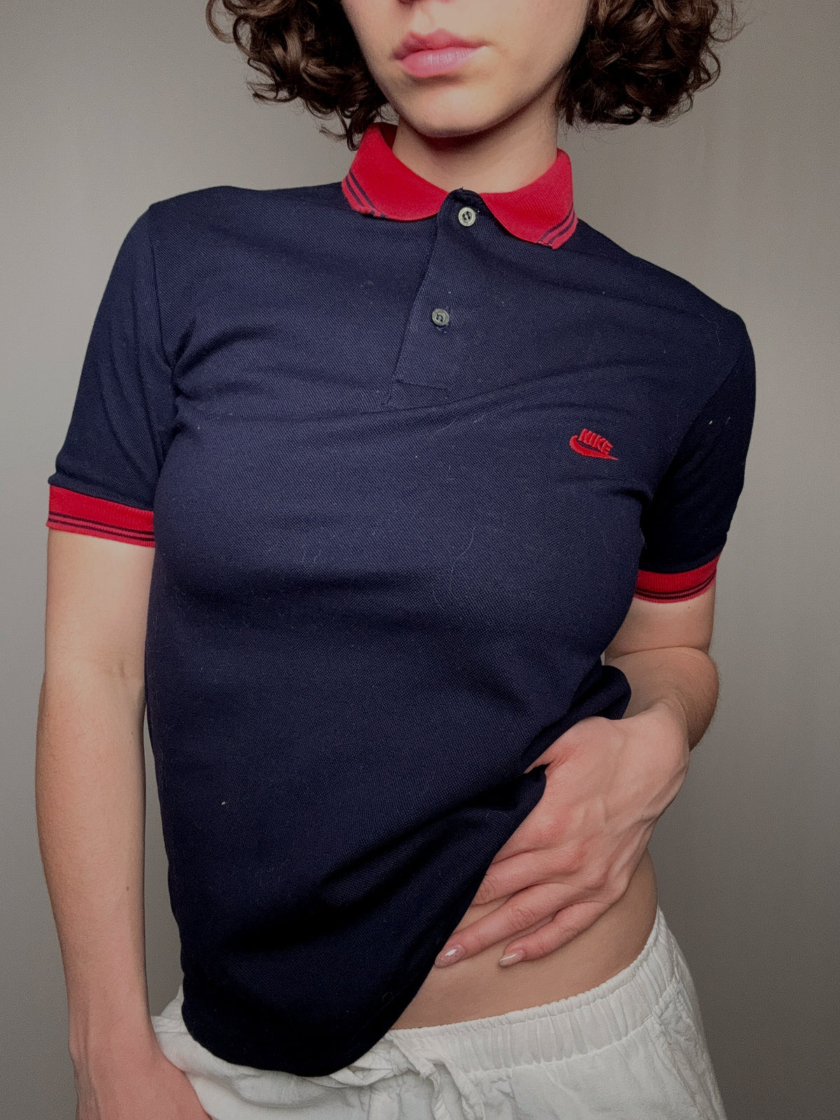 Polo bicolore Nike S vintage