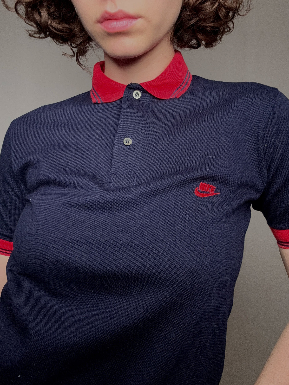 Polo bicolore Nike S vintage