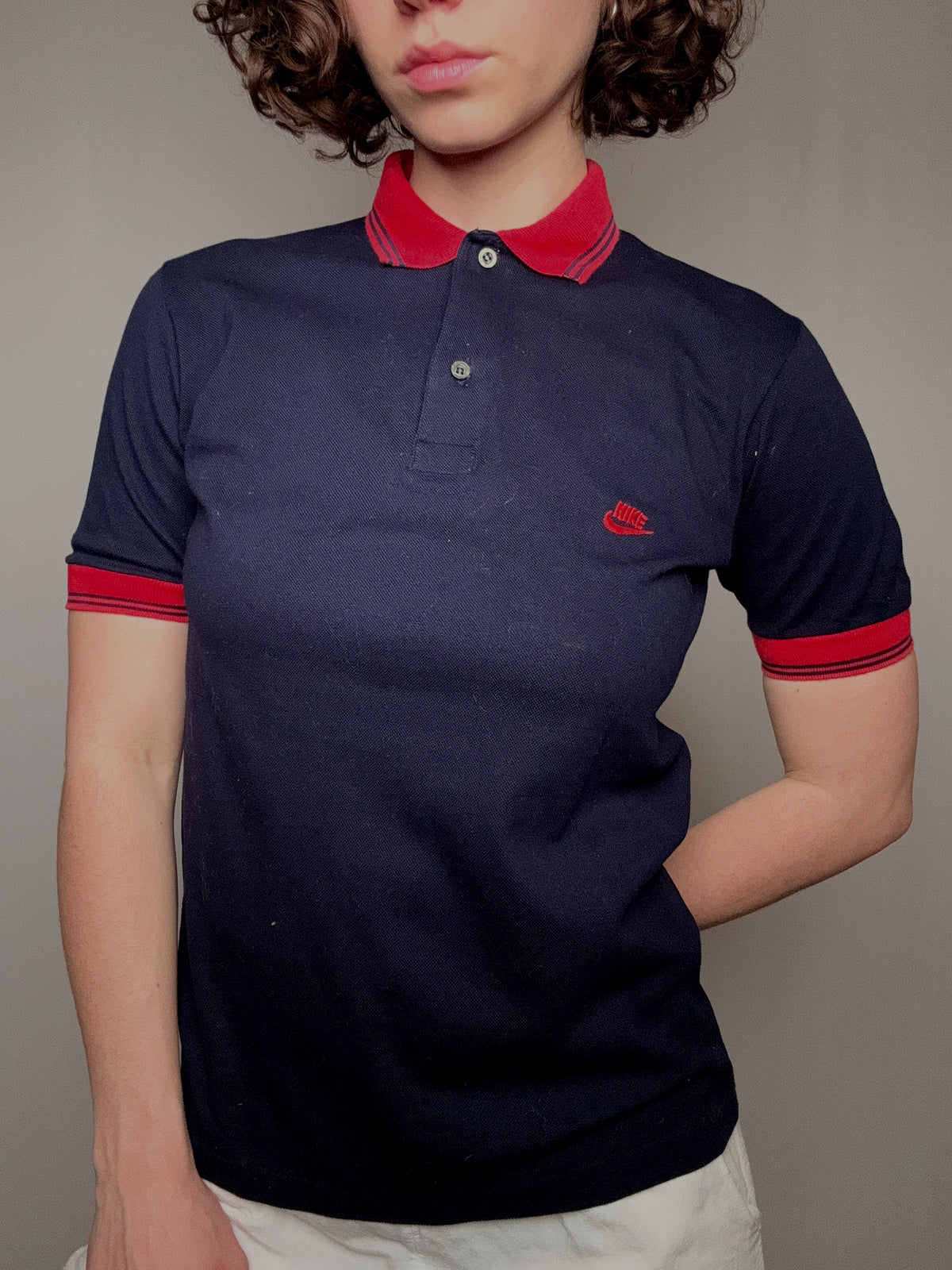 Polo bicolore Nike S vintage