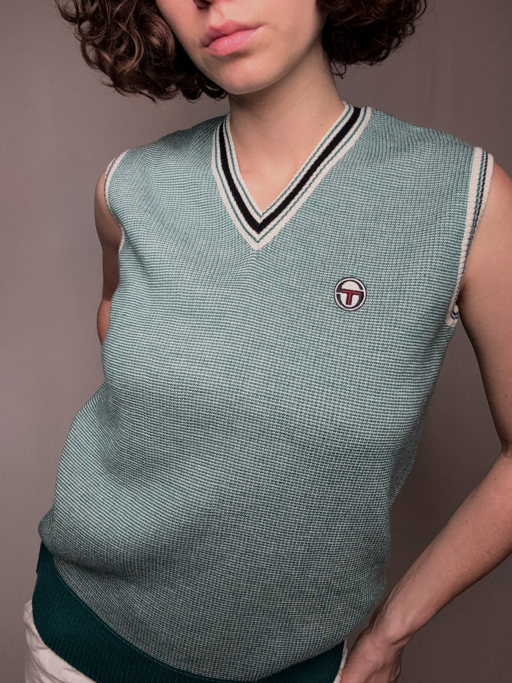 Vintage Sergio Tacchini Weste Größe M