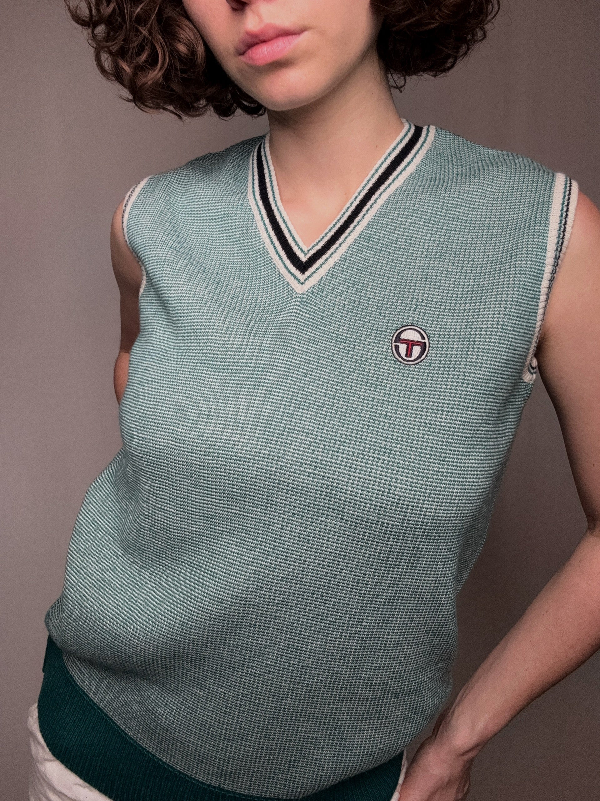Vintage Sergio Tacchini Weste Größe M