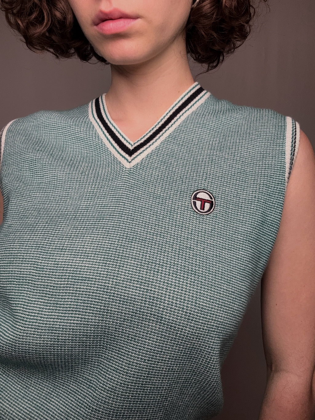 Vintage Sergio Tacchini Weste Größe M
