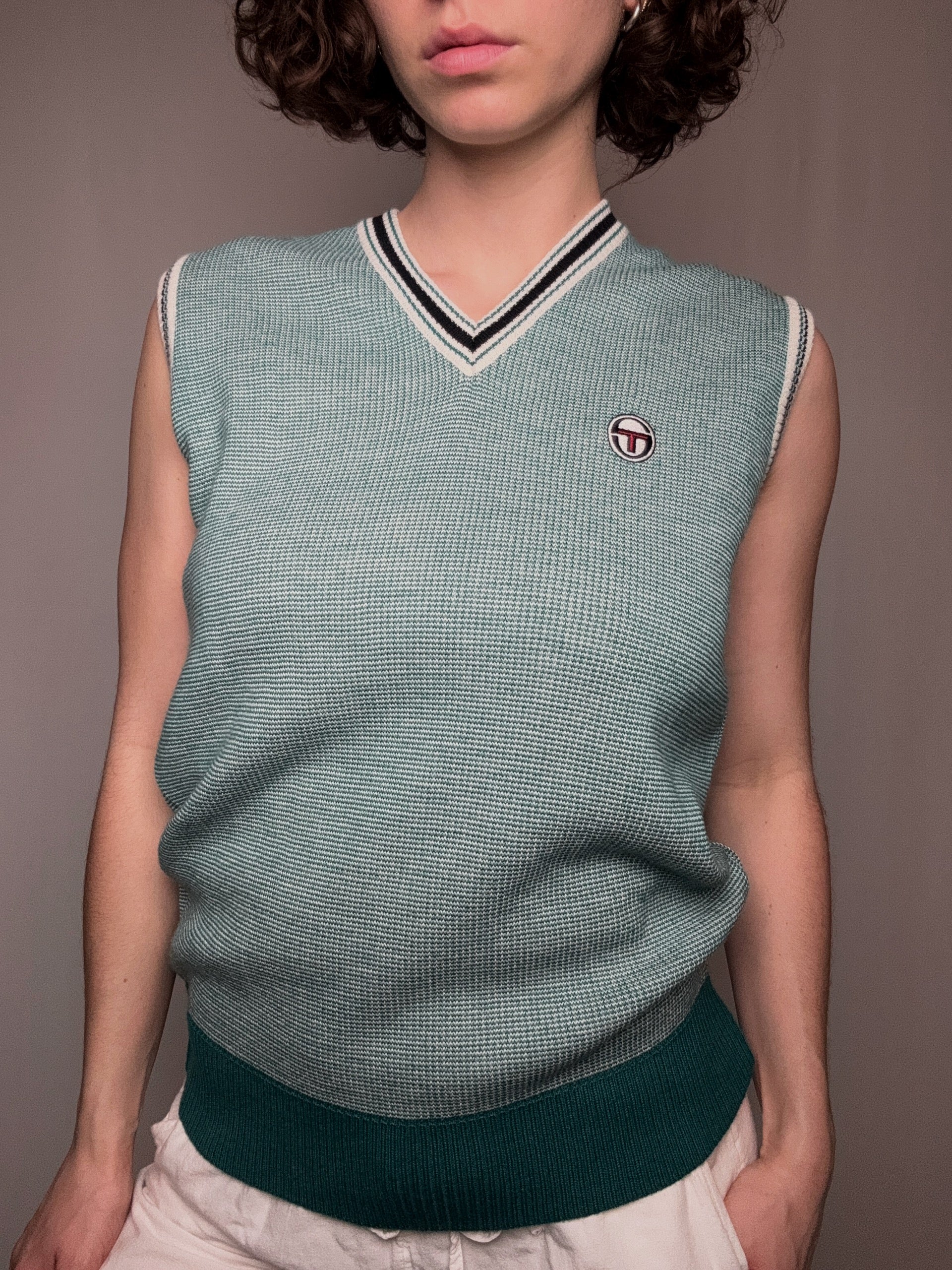 Vintage Sergio Tacchini Weste Größe M