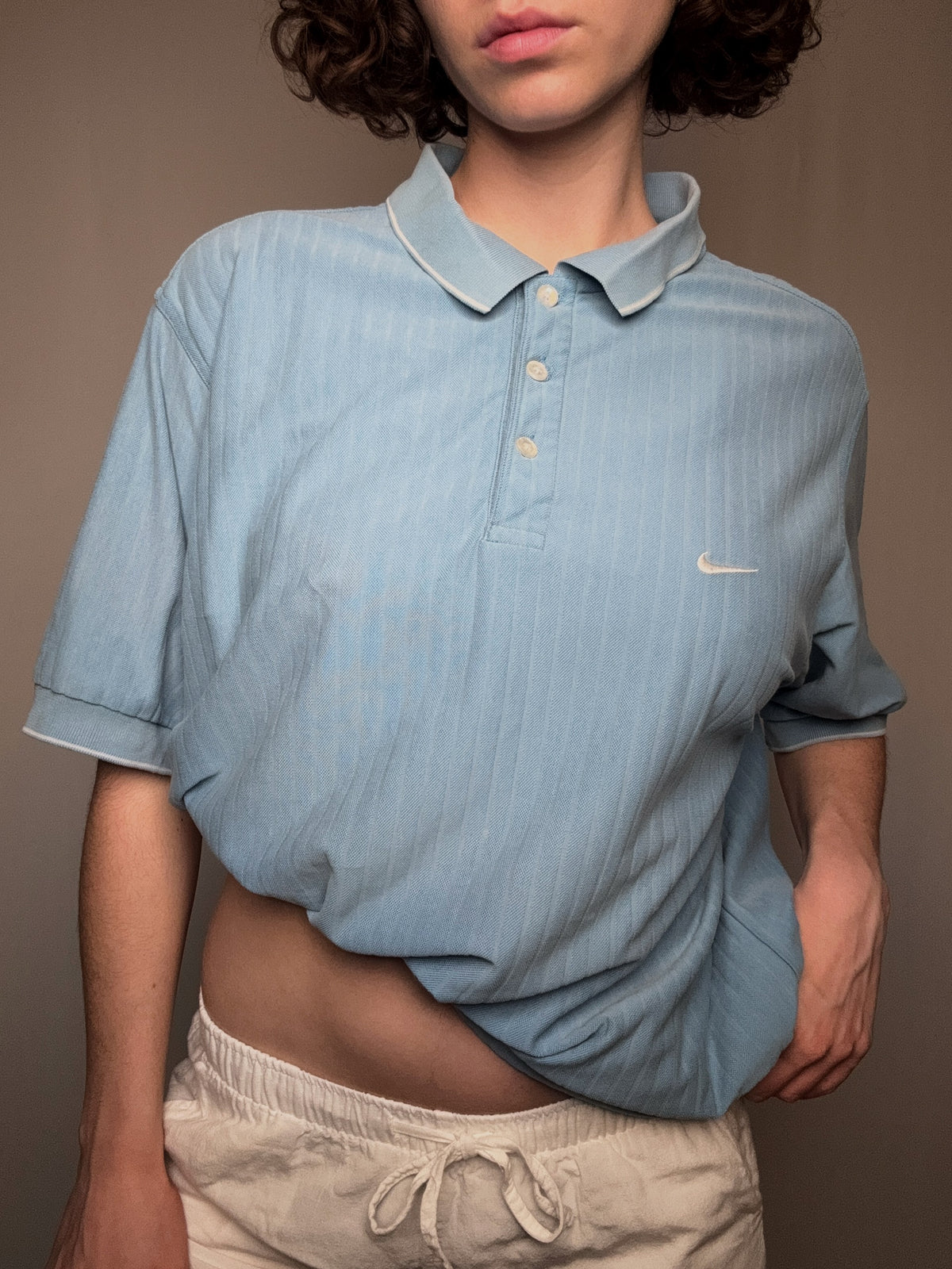 Polo bleu ciel Nike XL vintage