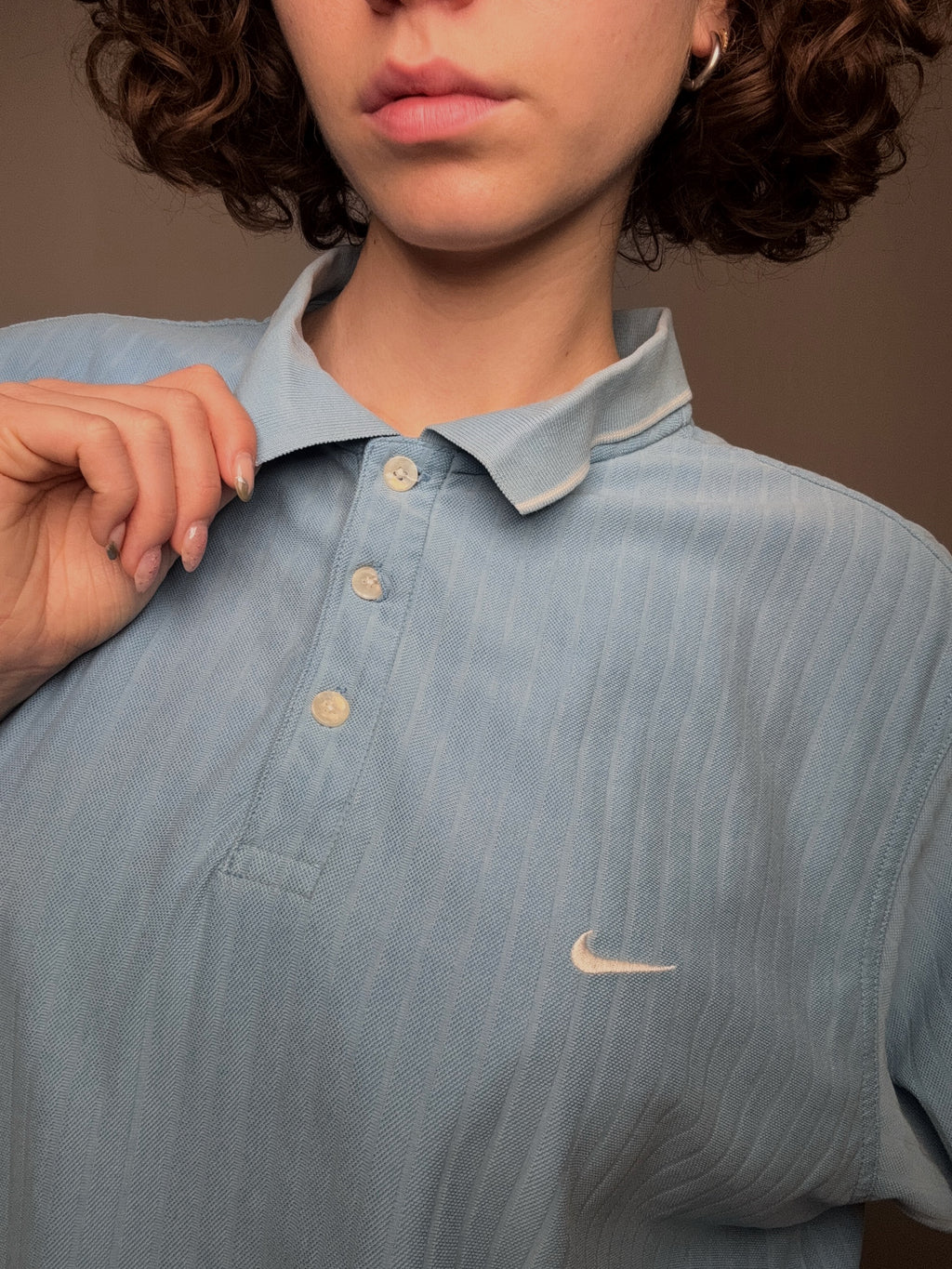 Polo bleu ciel Nike XL vintage