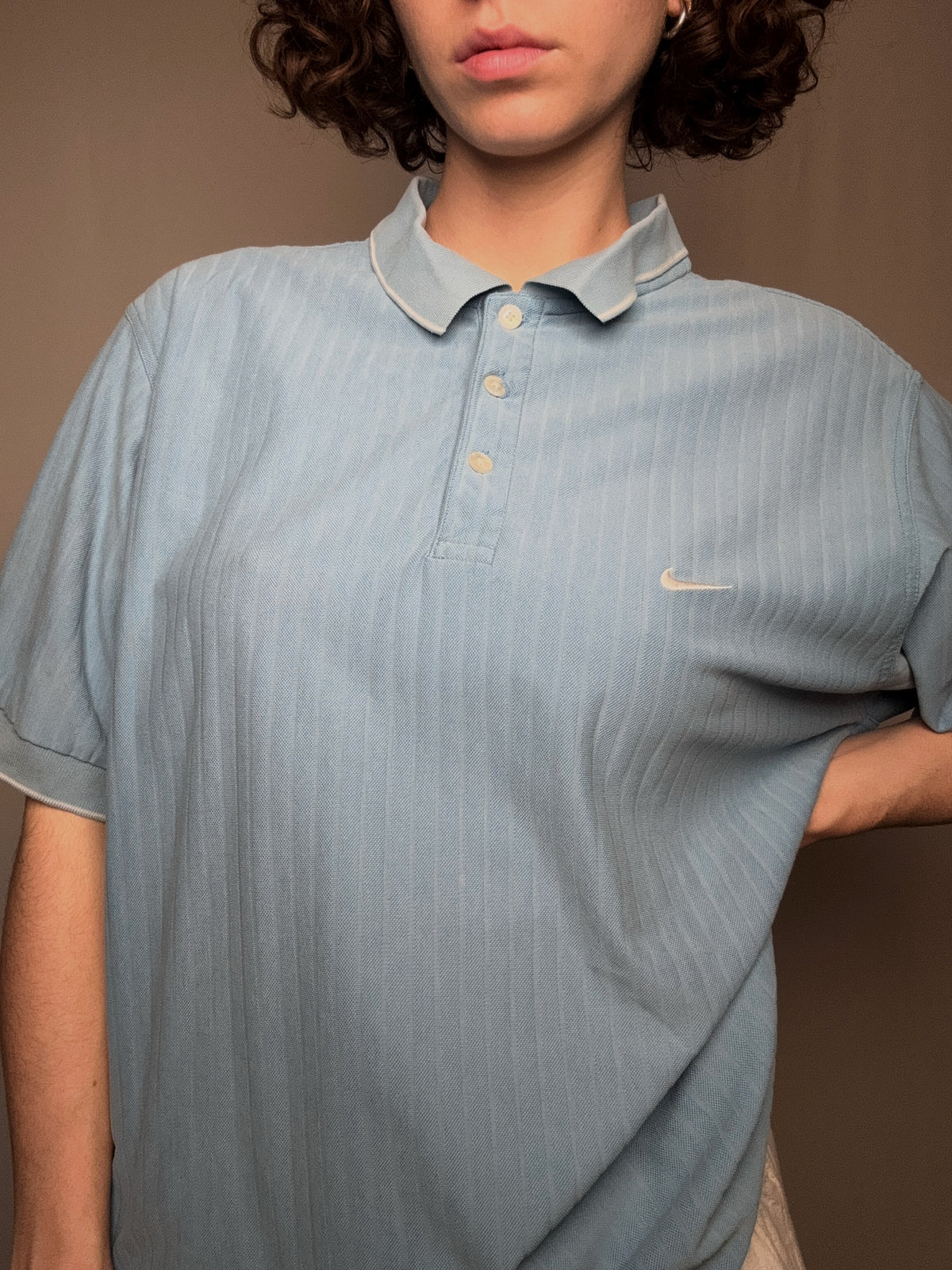 Polo bleu ciel Nike XL vintage