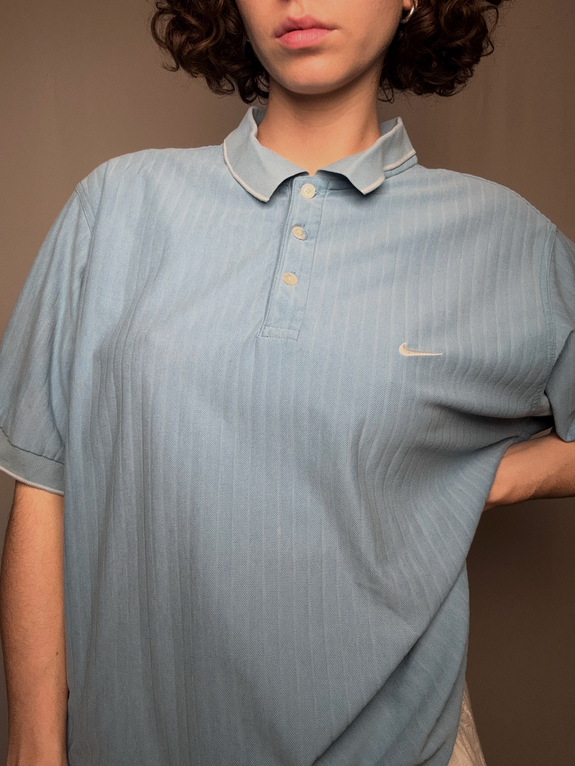 Polo bleu ciel Nike XL vintage