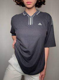 Polo gris Adidas L vintage