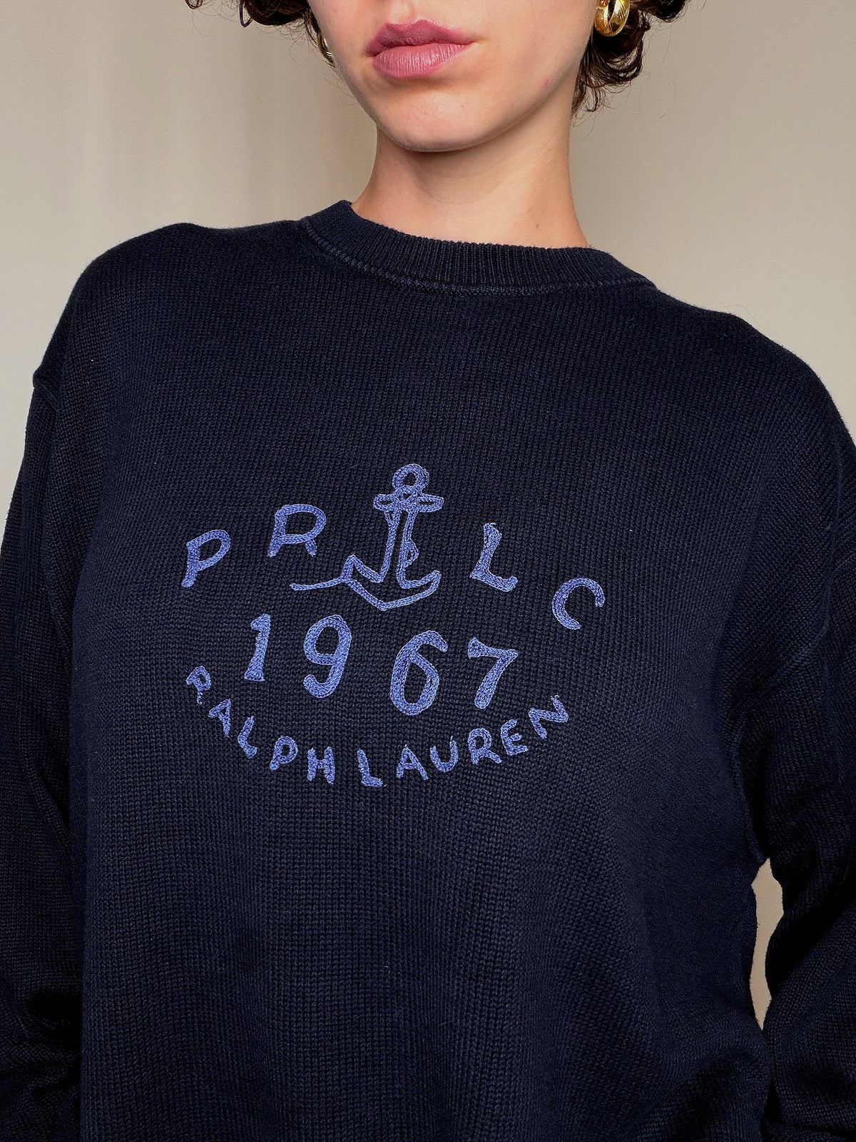 Pull marine Ralph Lauren XL vintage