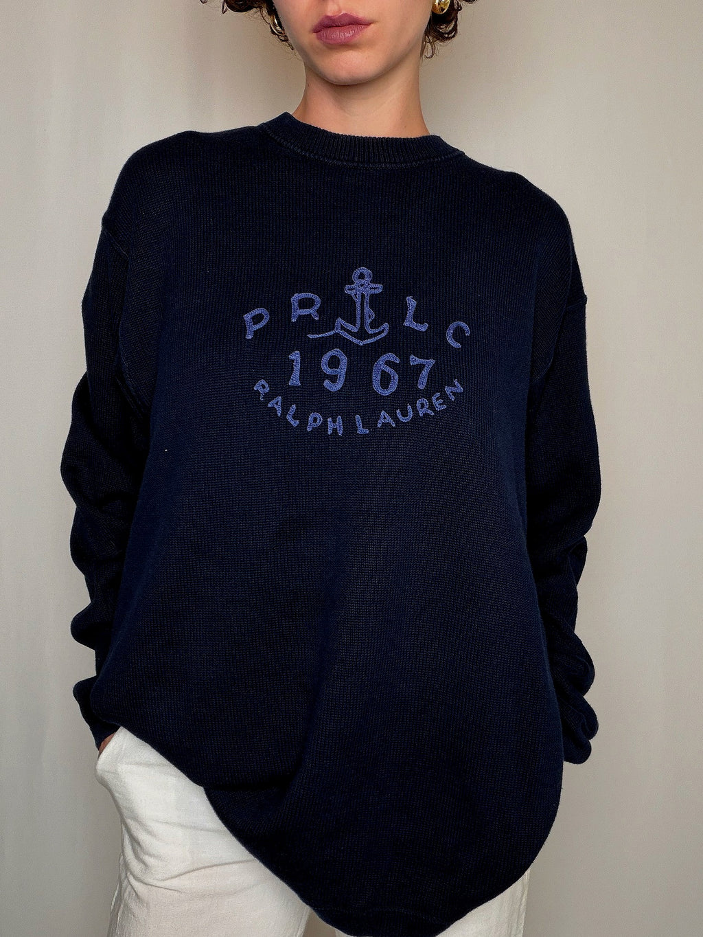 Pull marine Ralph Lauren XL vintage