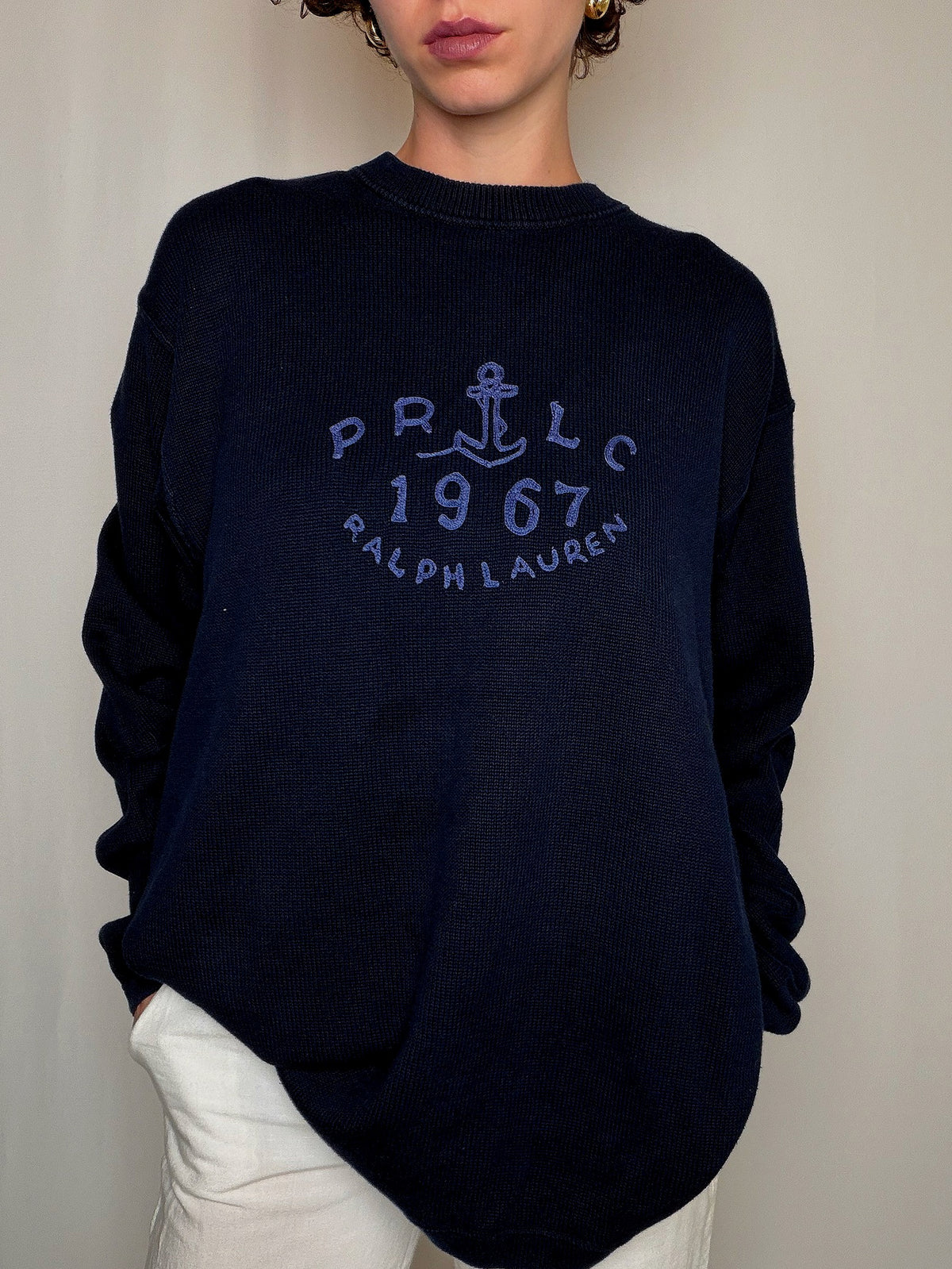 Pull marine Ralph Lauren XL vintage
