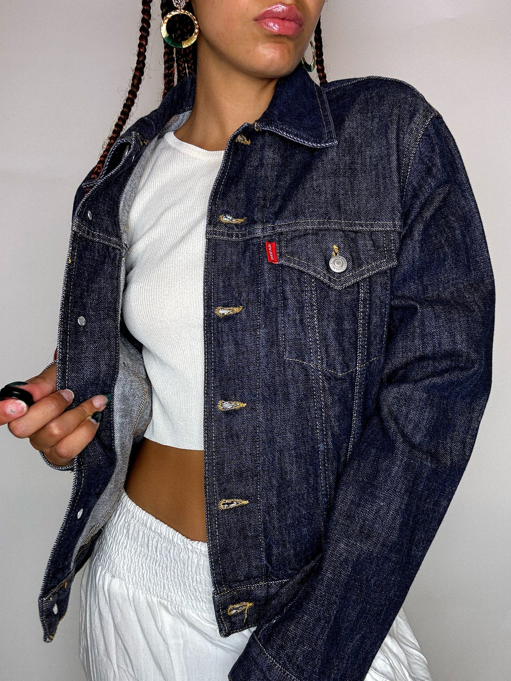 Vintage Wampum leichte Jeansjacke 