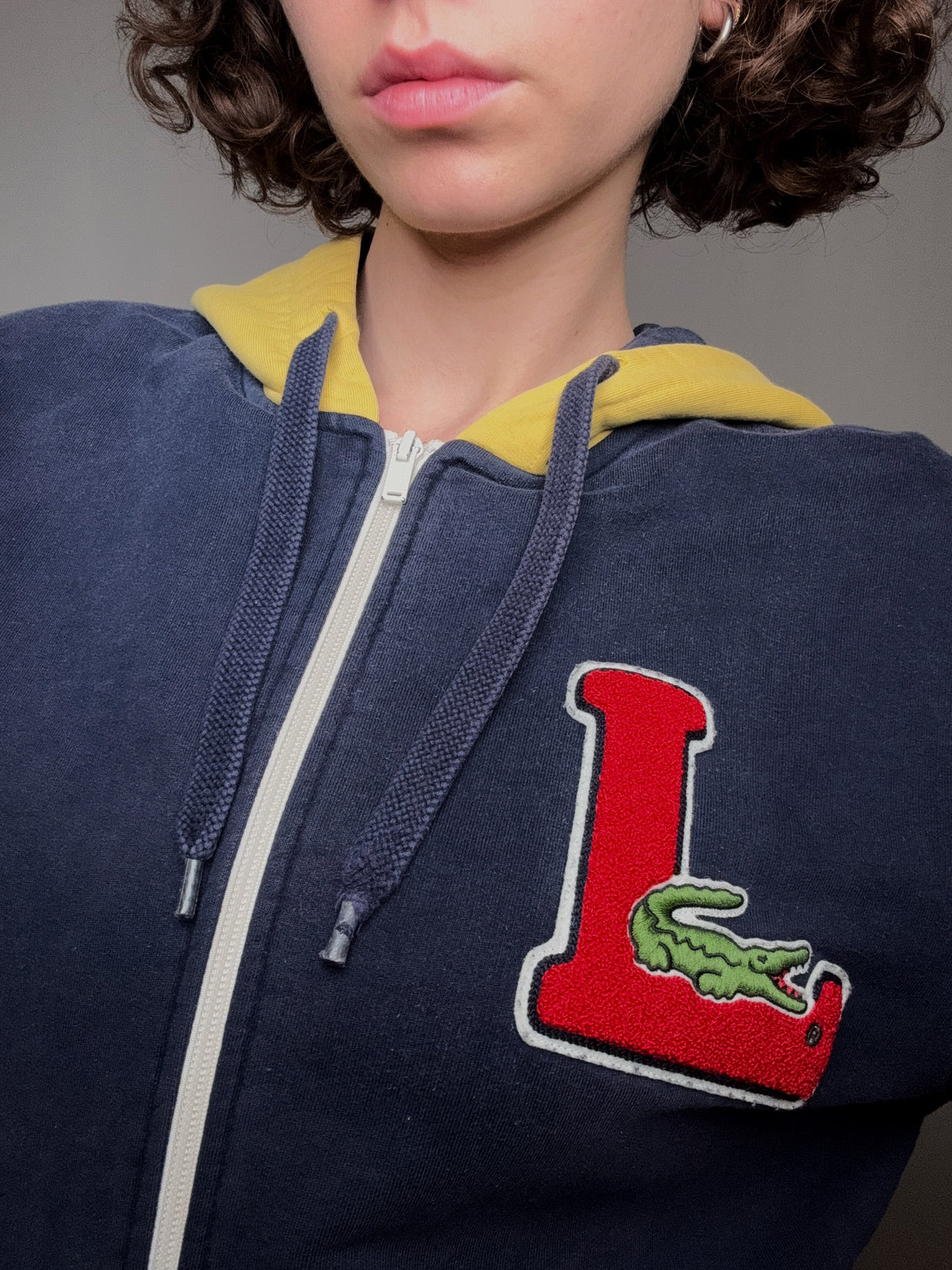 Hoodie colorblock Lacoste XL vintage
