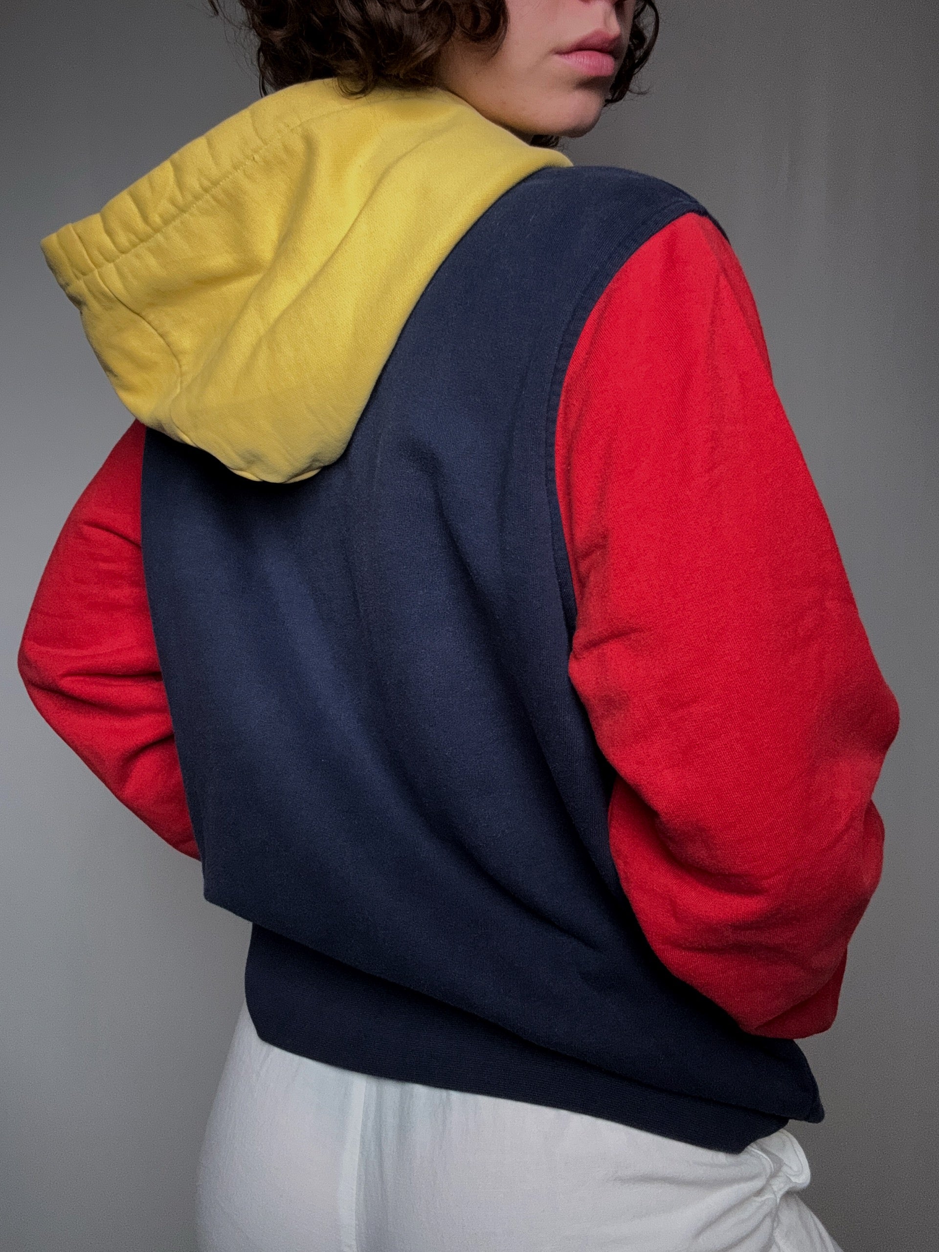 Hoodie colorblock Lacoste XL vintage