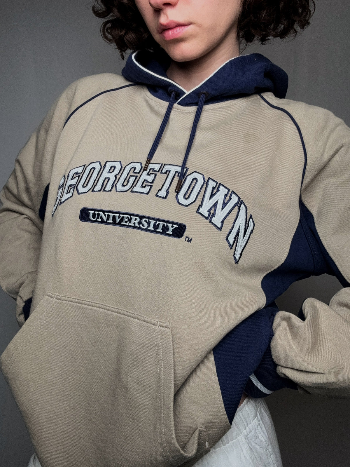 hoodie bicolore champion L vintage