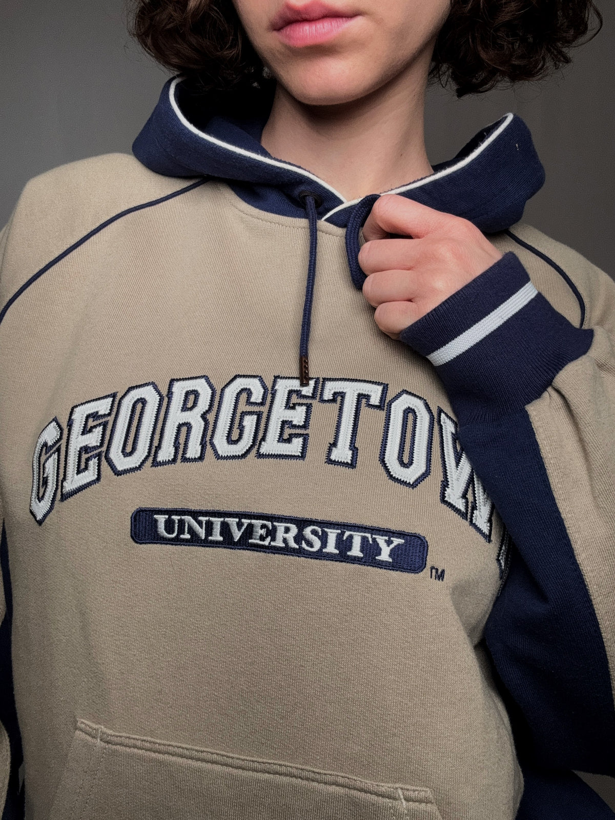 hoodie bicolore champion L vintage