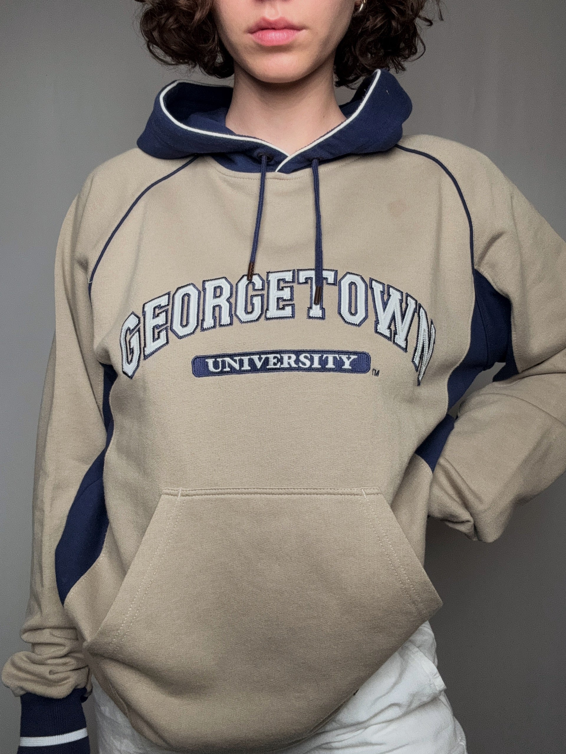 hoodie bicolore champion L vintage