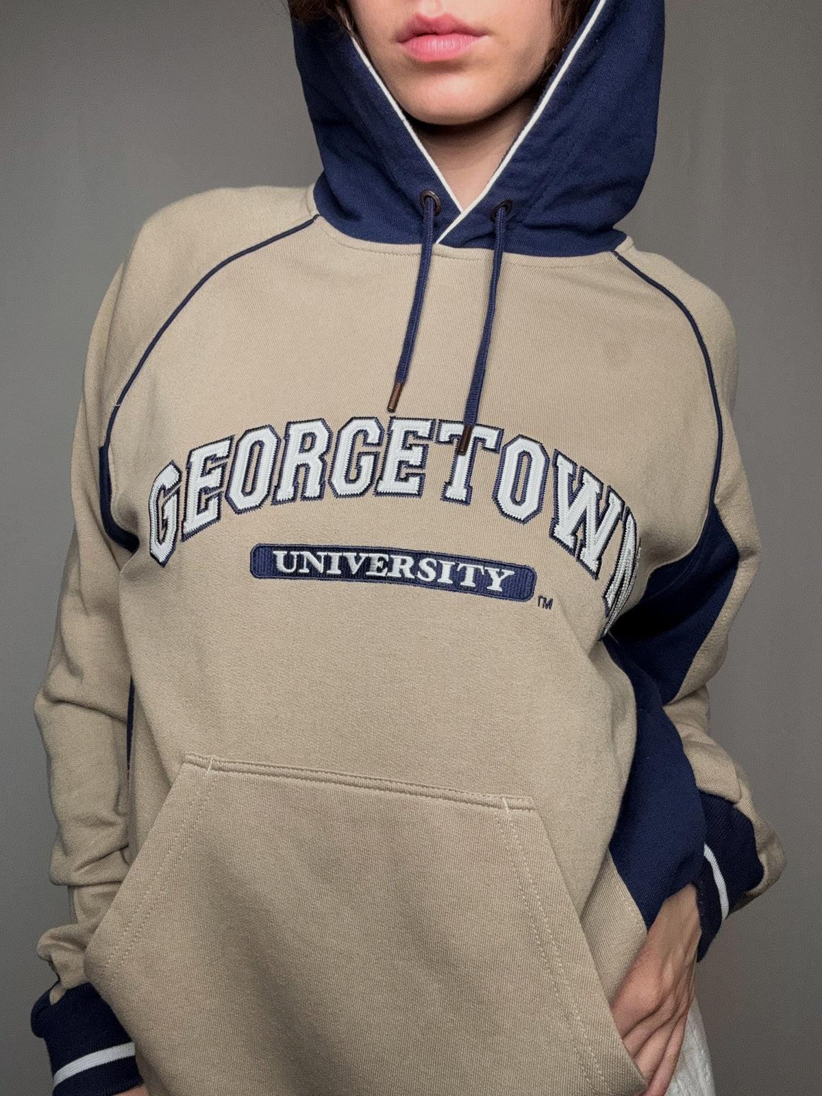 hoodie bicolore champion L vintage