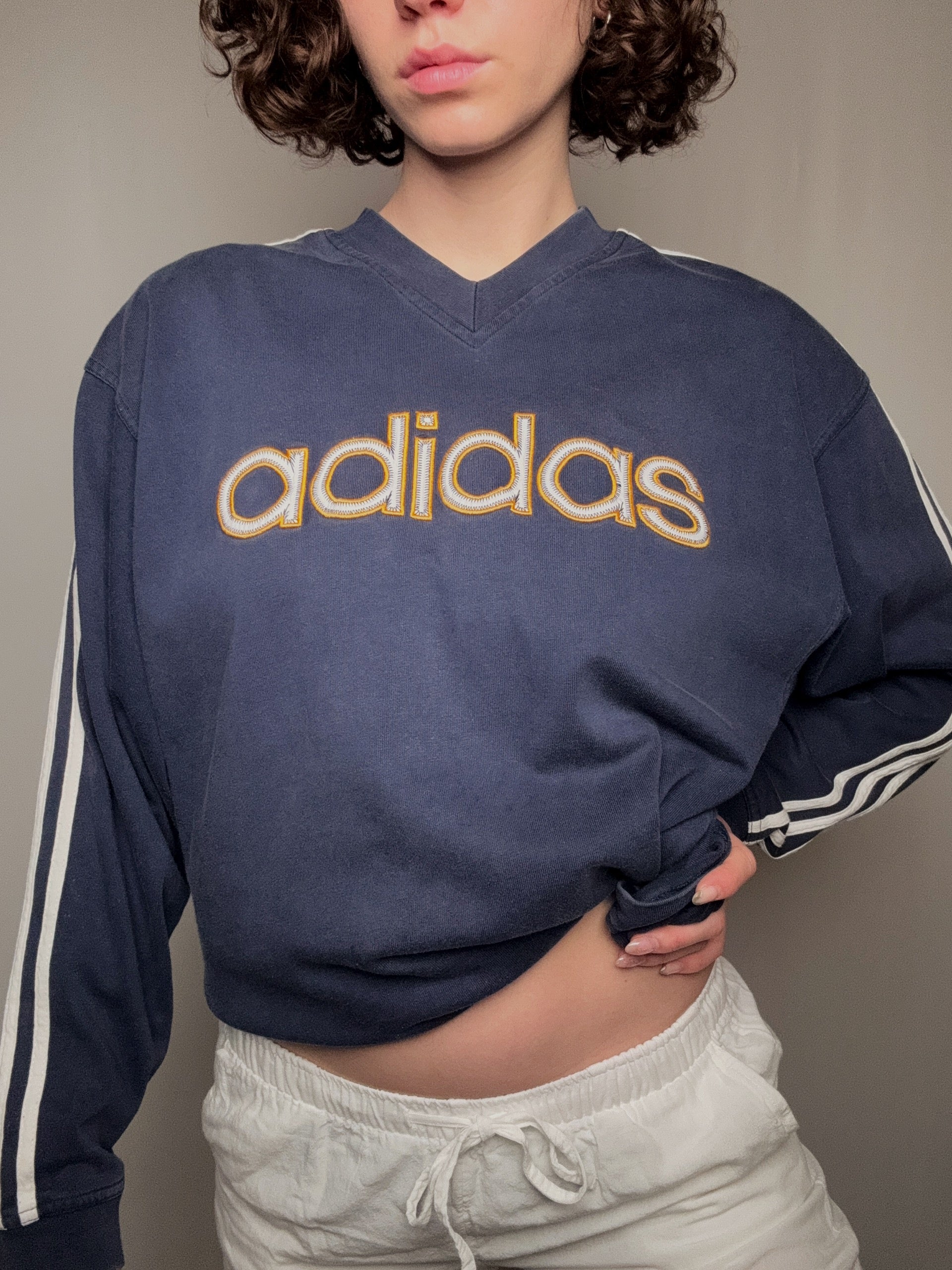 sweatshirt adidas marine S vintage