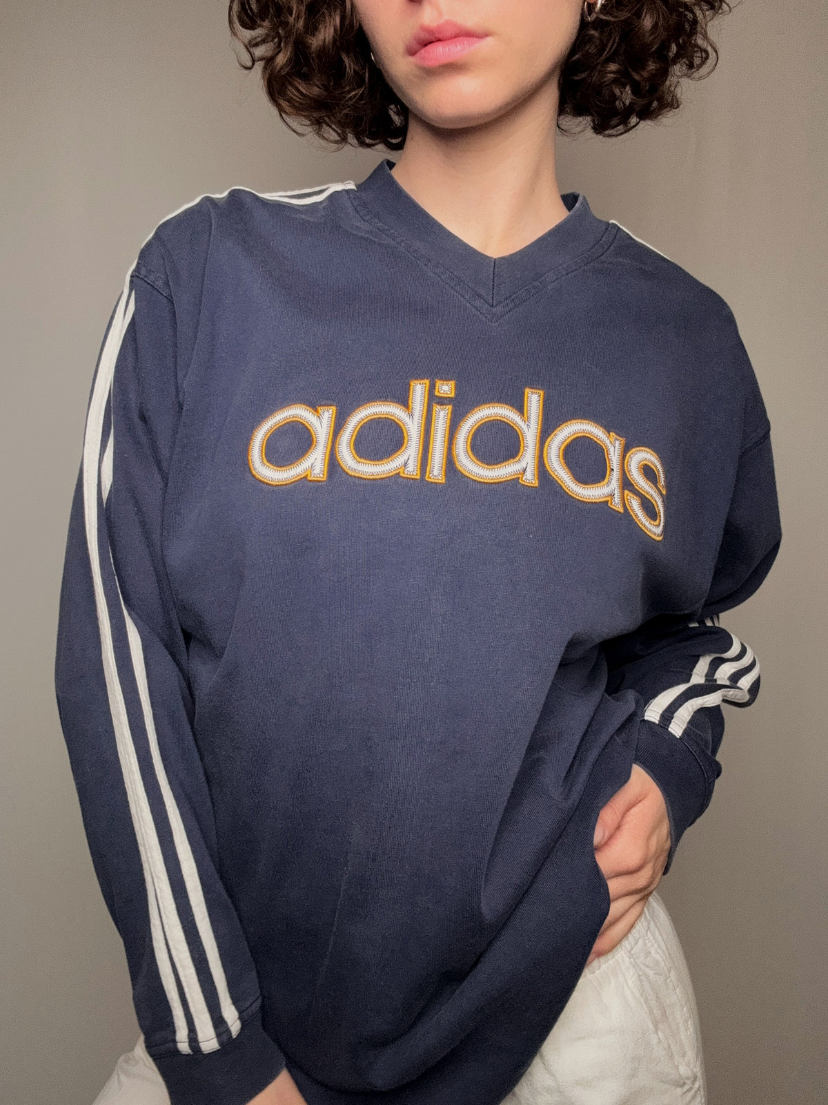 sweatshirt adidas marine S vintage