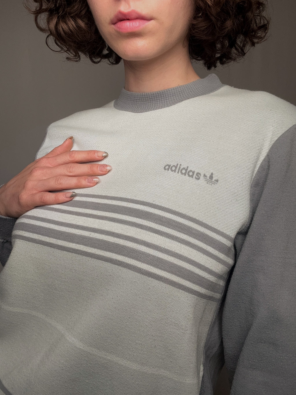 Sweat gris Adidas M/L vintage