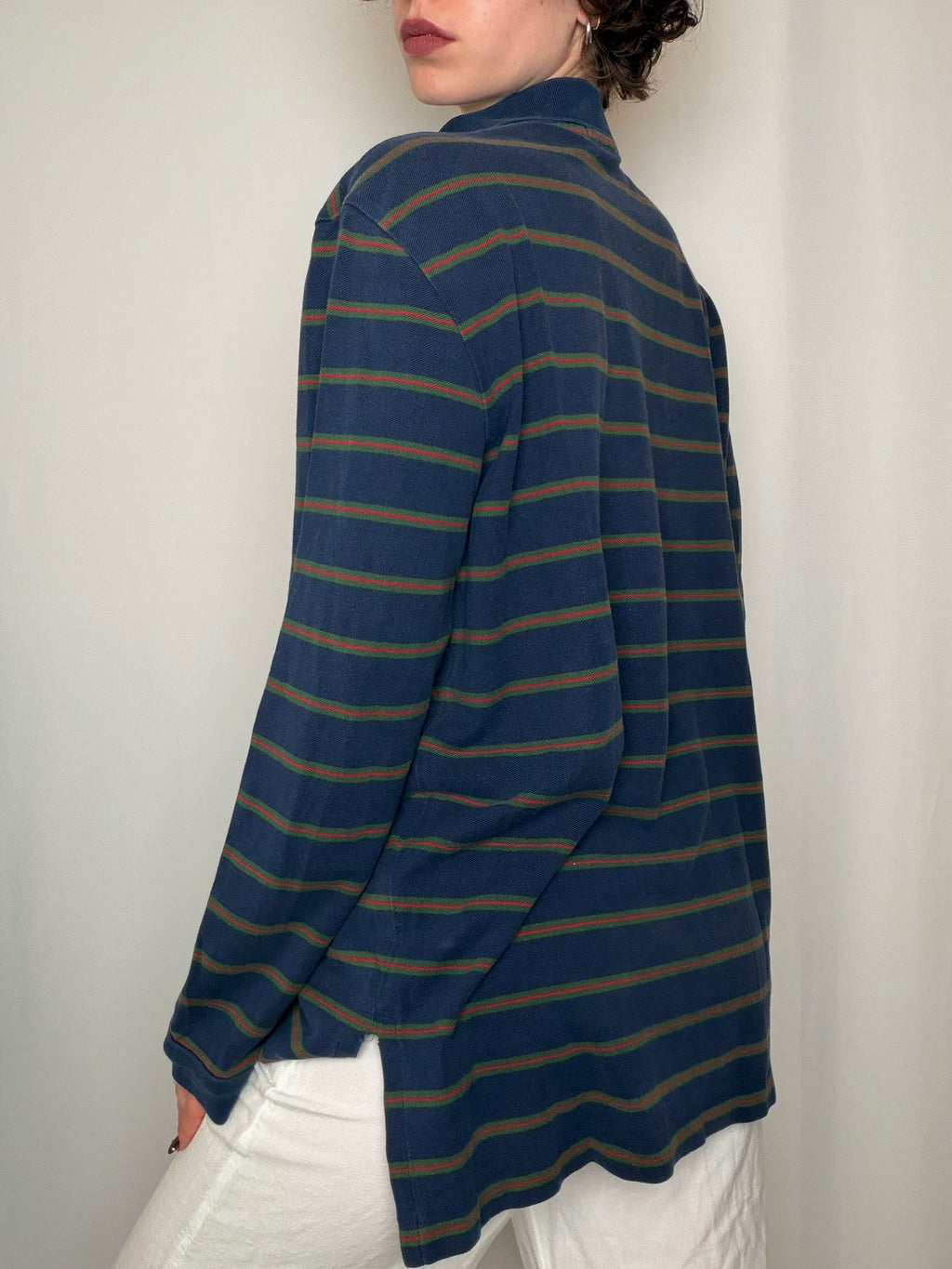 Polo rayé marine Ralph Lauren XL vintage