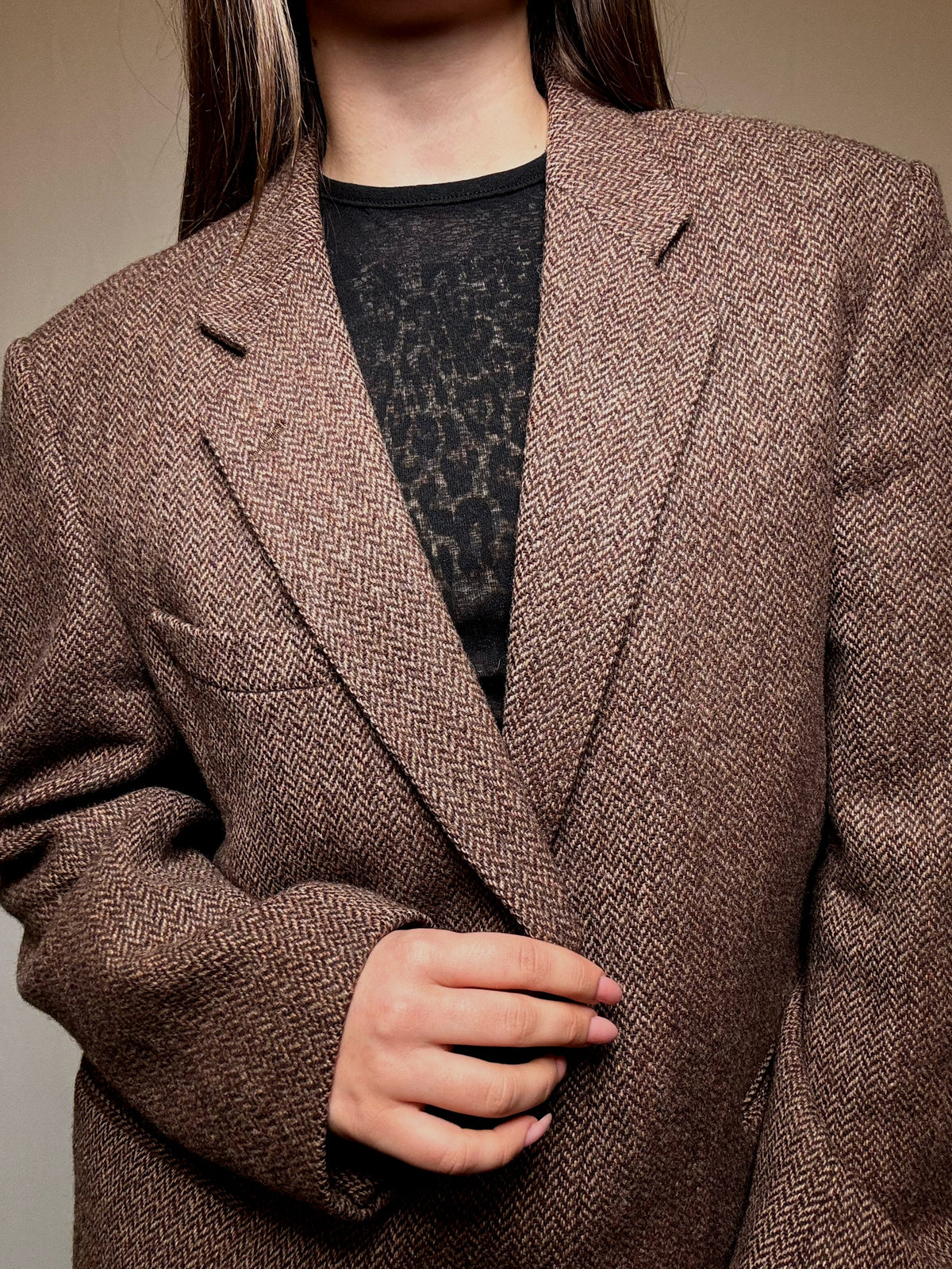 Blazer oversized brun XL vintage