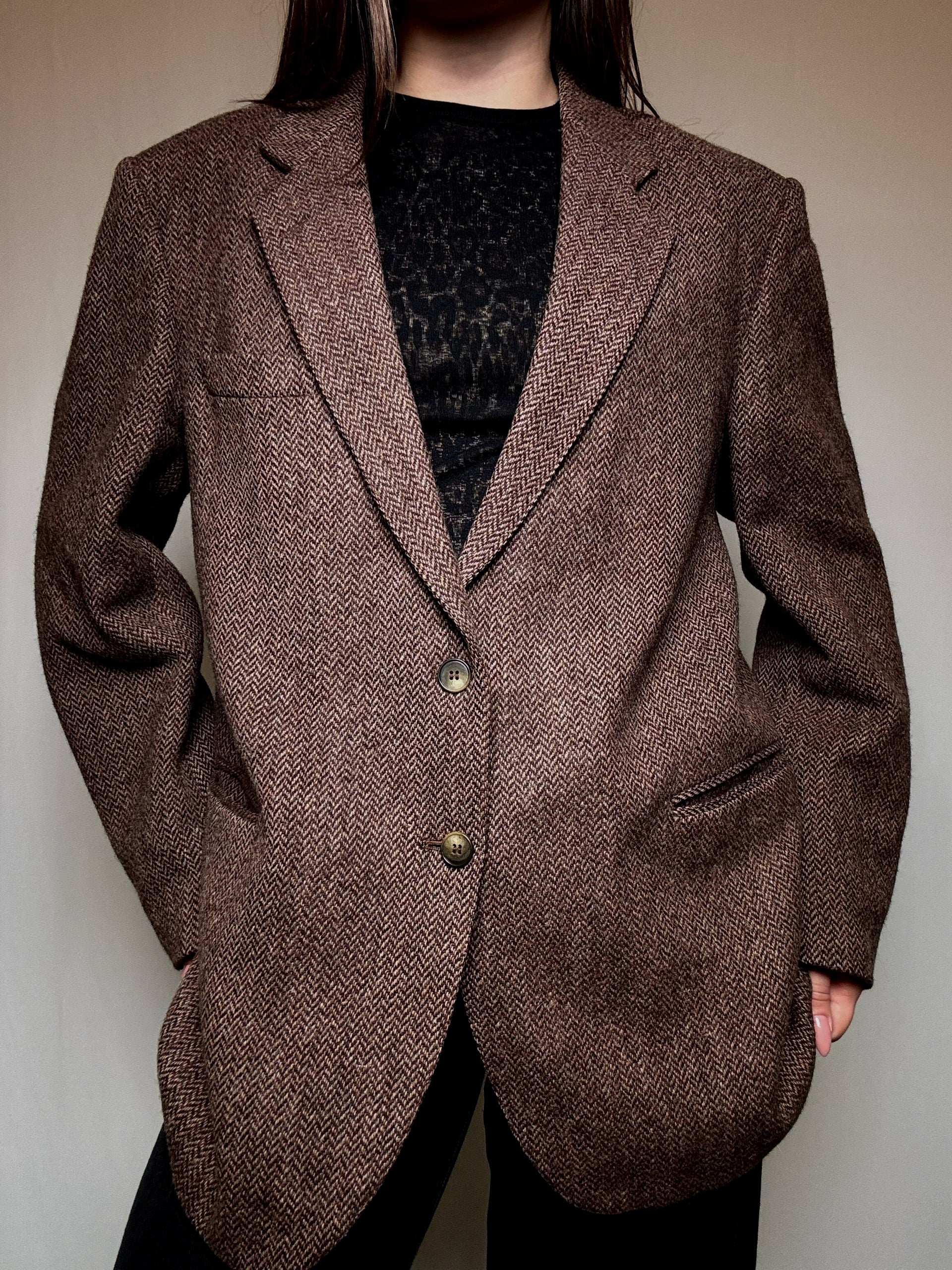 Blazer oversized brun XL vintage