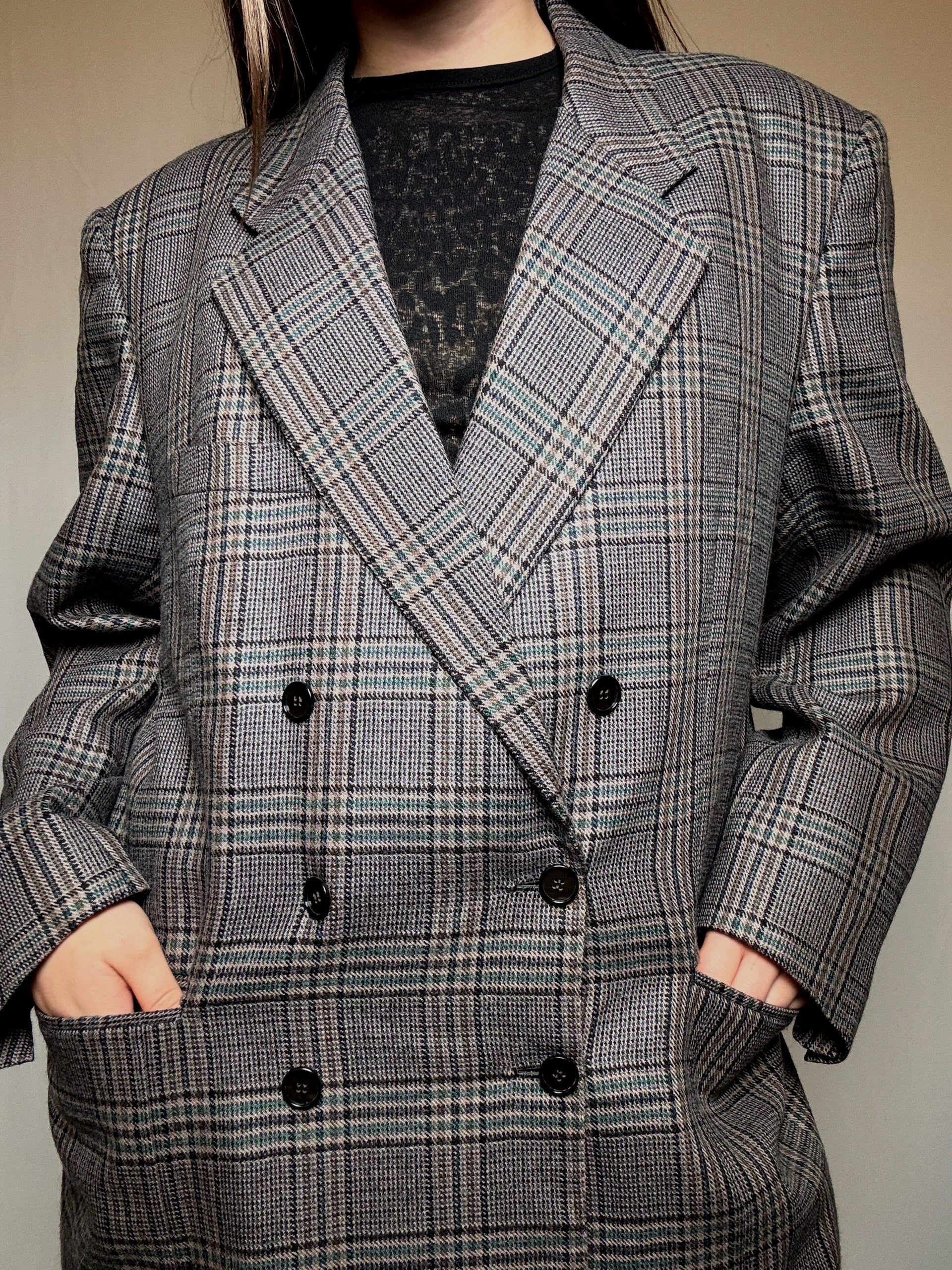 Blazer oversized gris XL vintage