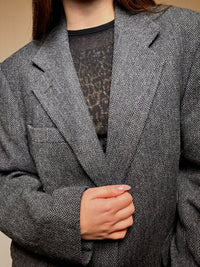 Blazer oversized gris L vintage