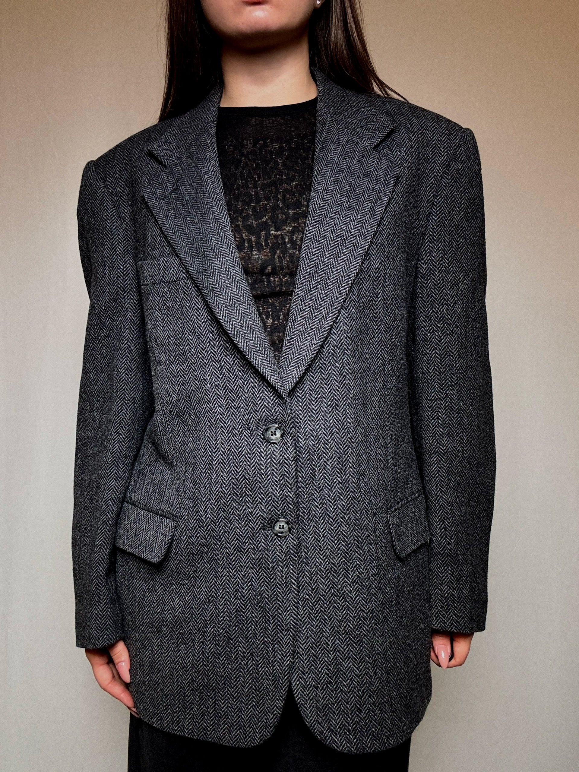 Blazer oversized gris L vintage