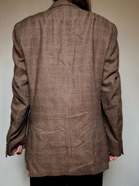 Vintage Brown Patterned Blazer L