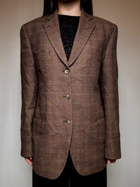 Vintage Brown Patterned Blazer L