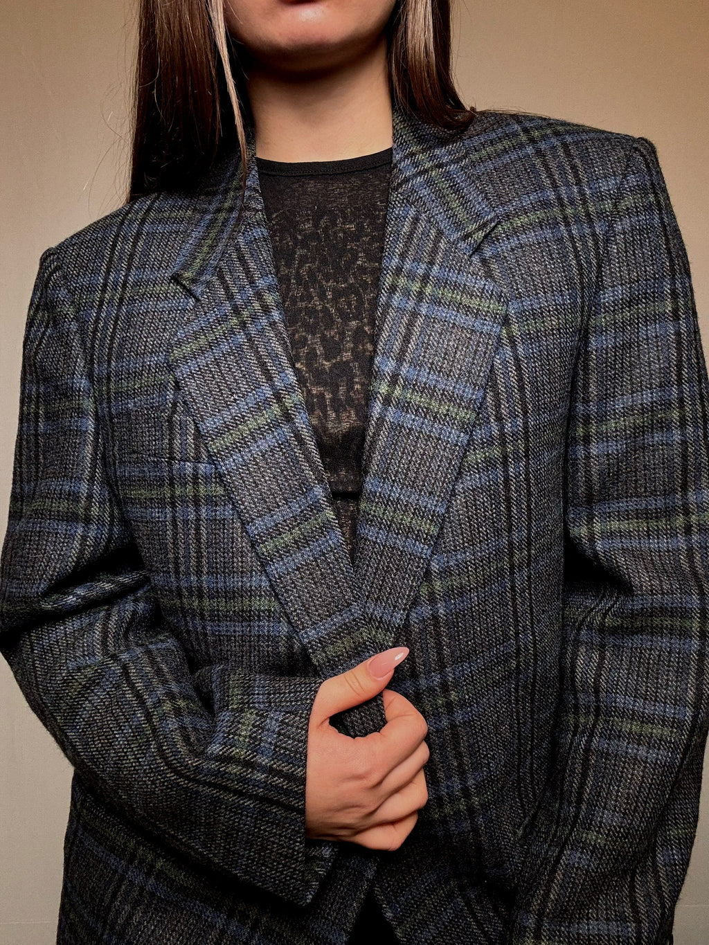 Blazer à motifs M/L vintage