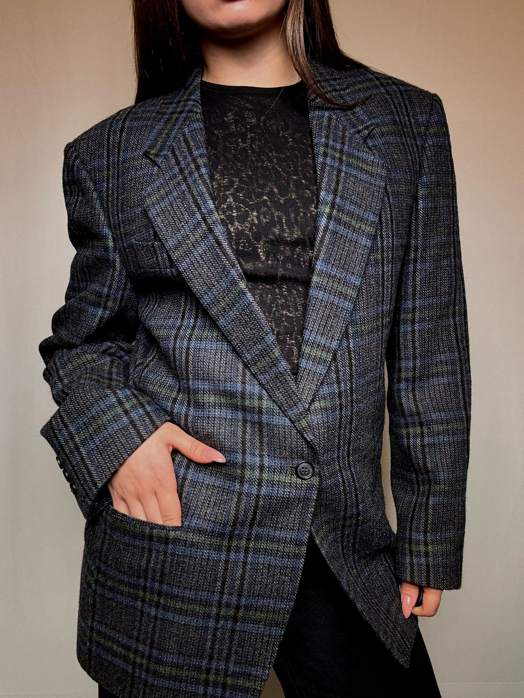 Blazer à motifs M/L vintage