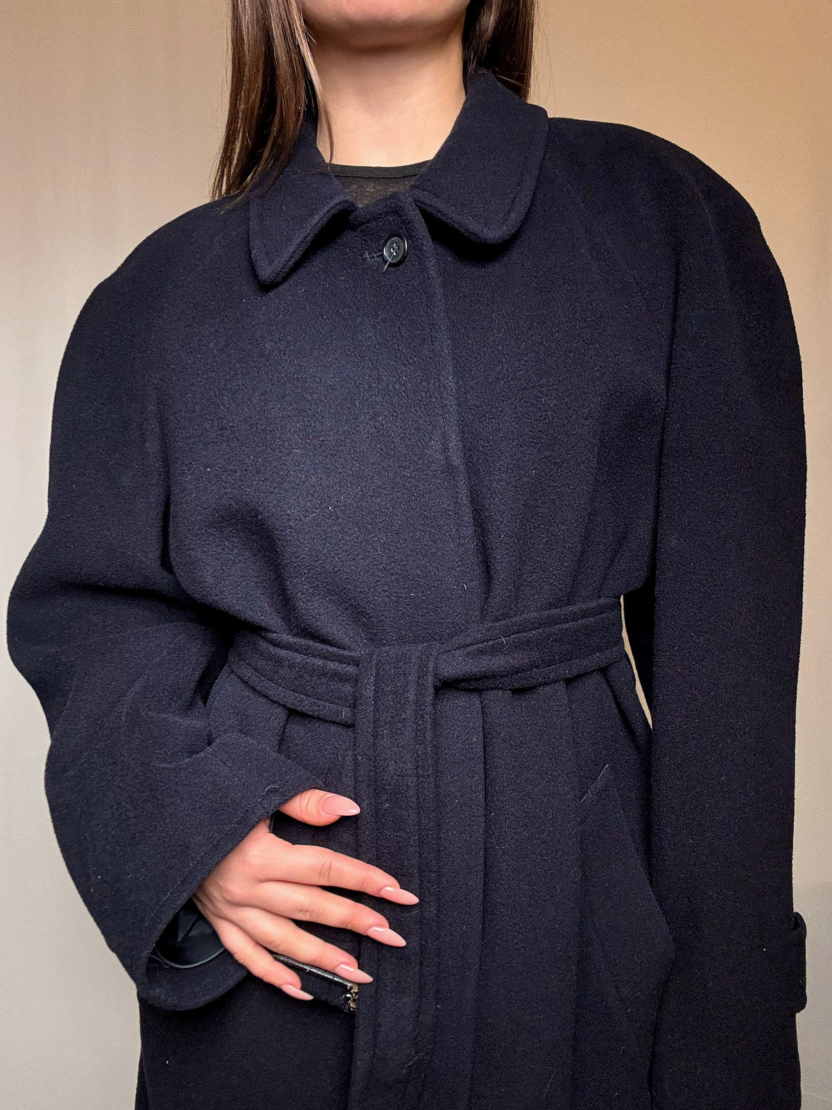 Manteau en laine marine L vintage