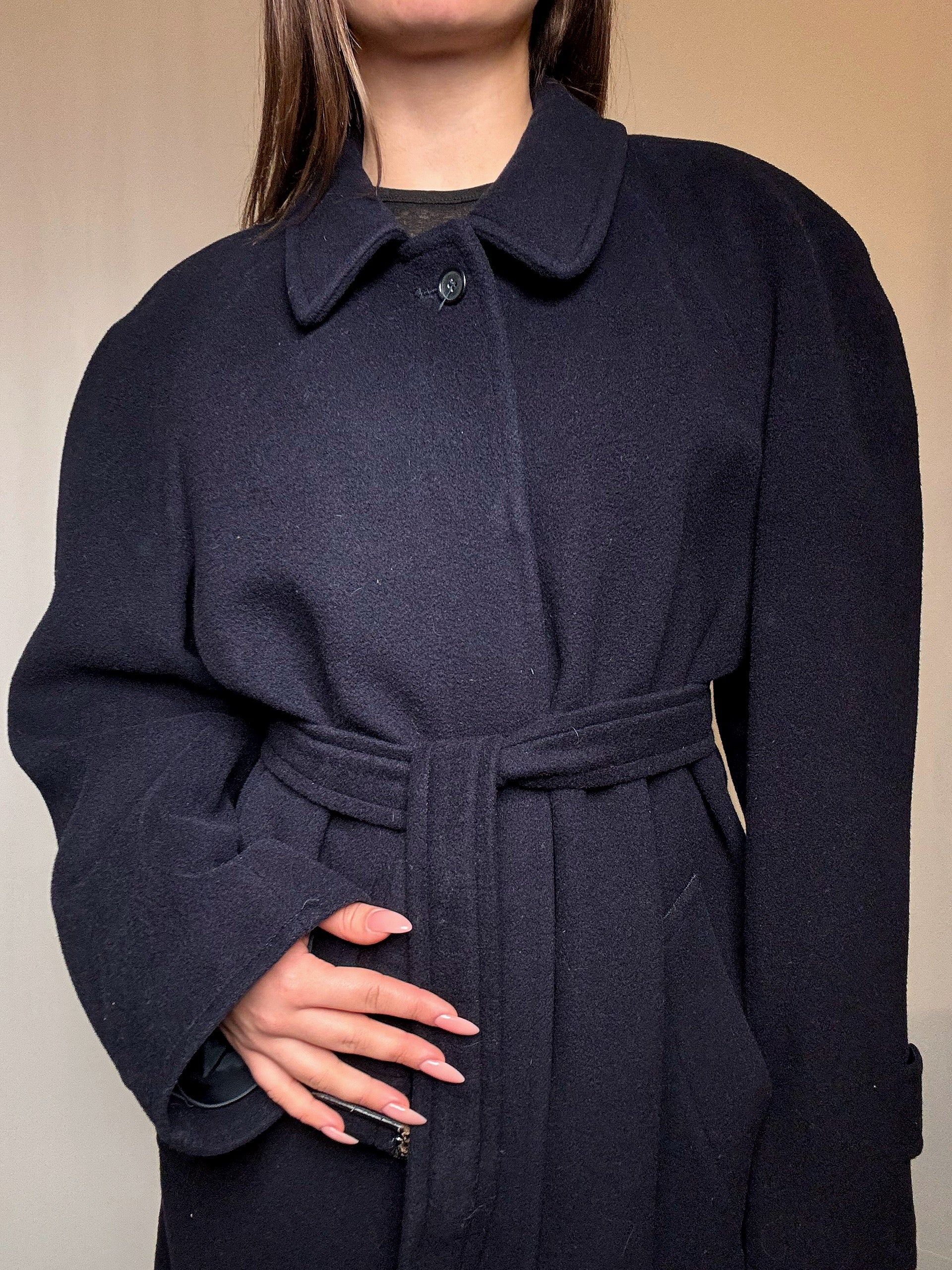 Manteau en laine marine L vintage