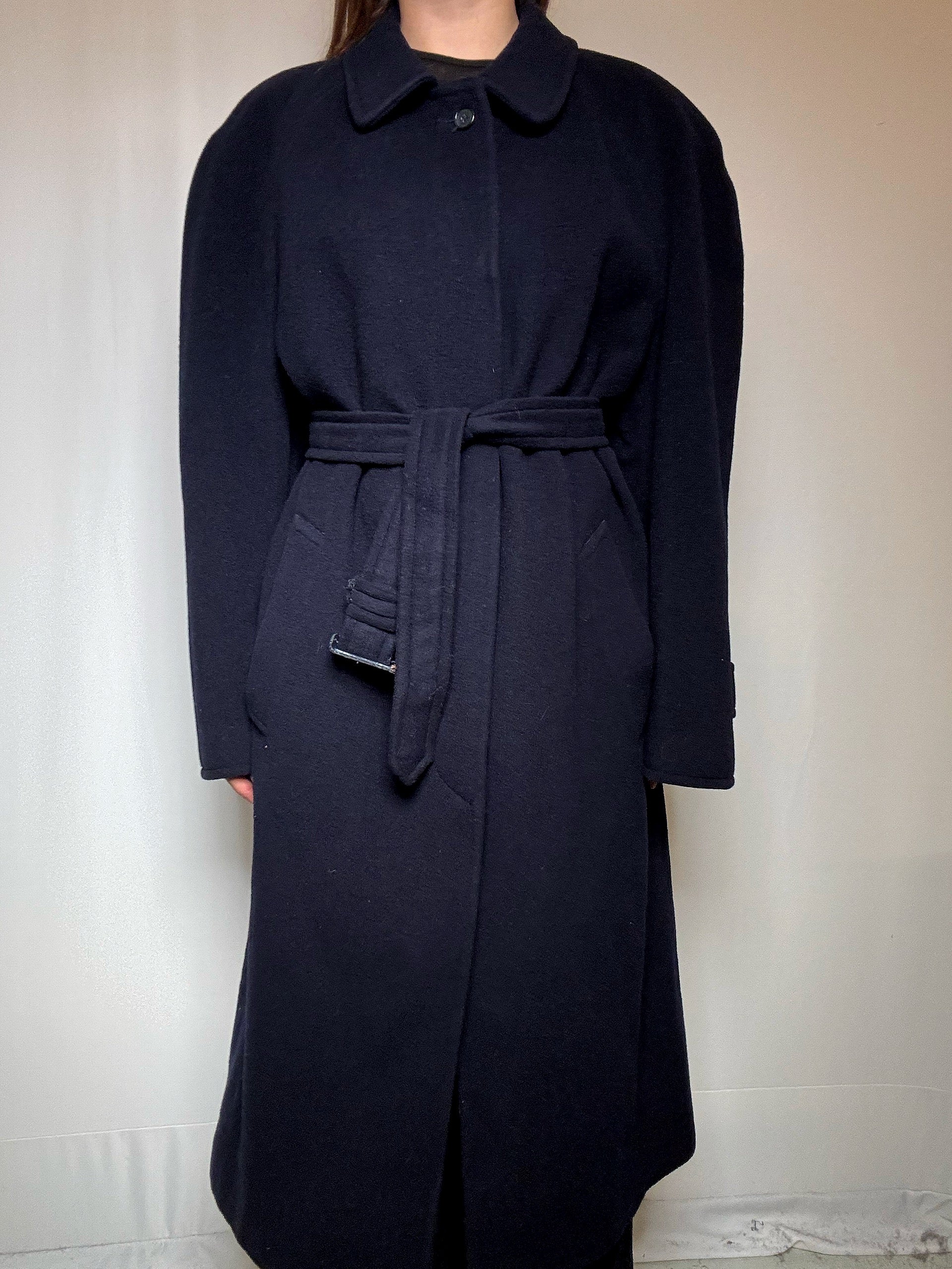 Manteau en laine marine L vintage