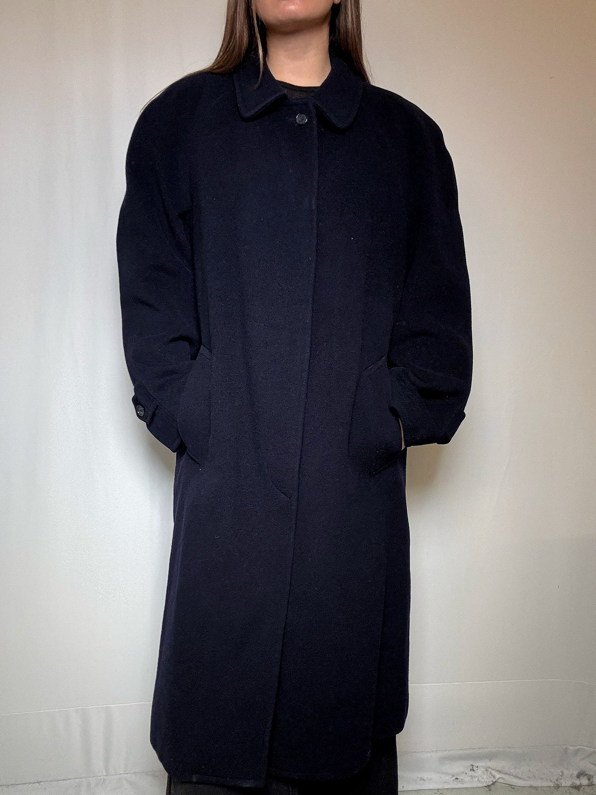 Manteau en laine marine L vintage