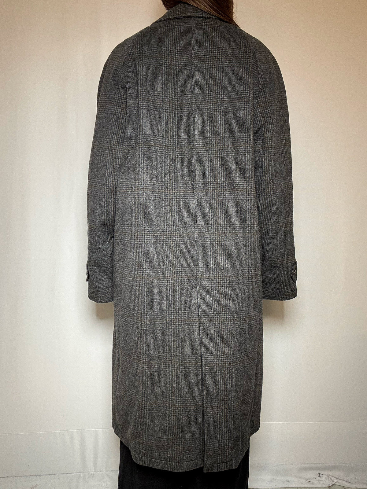 Manteau gris à carreaux L/XL vintage