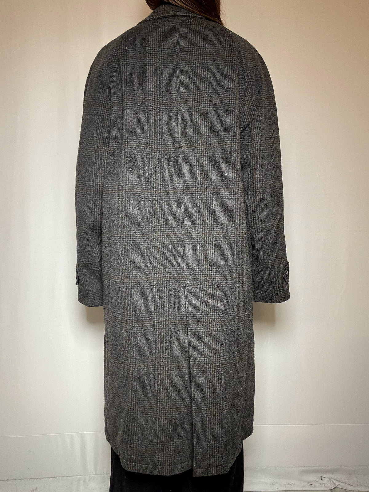 Manteau gris à carreaux L/XL vintage
