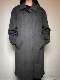 Manteau gris à carreaux L/XL vintage