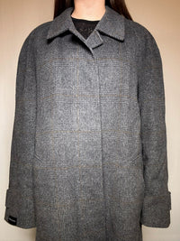 Manteau gris à carreaux L/XL vintage