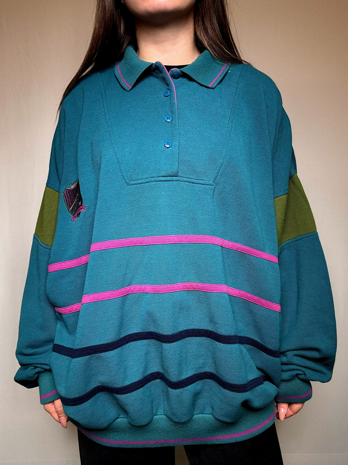 Vintage Adidas Teal Sweatshirt 2XL