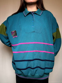 Vintage Adidas Teal Sweatshirt 2XL